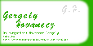 gergely hovanecz business card